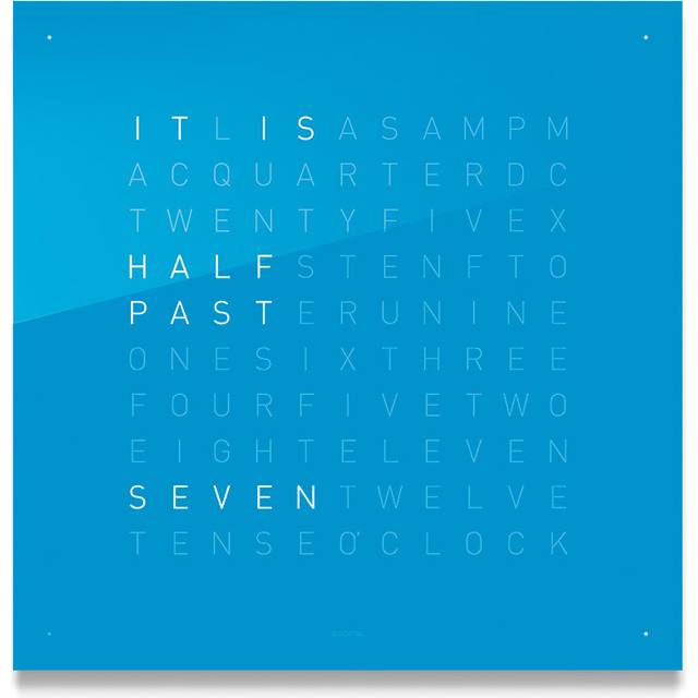 QLOCKTWO Classic Blue Candy Wall Clock 45cm D