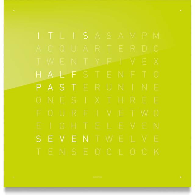 QLOCKTWO Classic Lime Juice Wall Clock 45cm D - Green