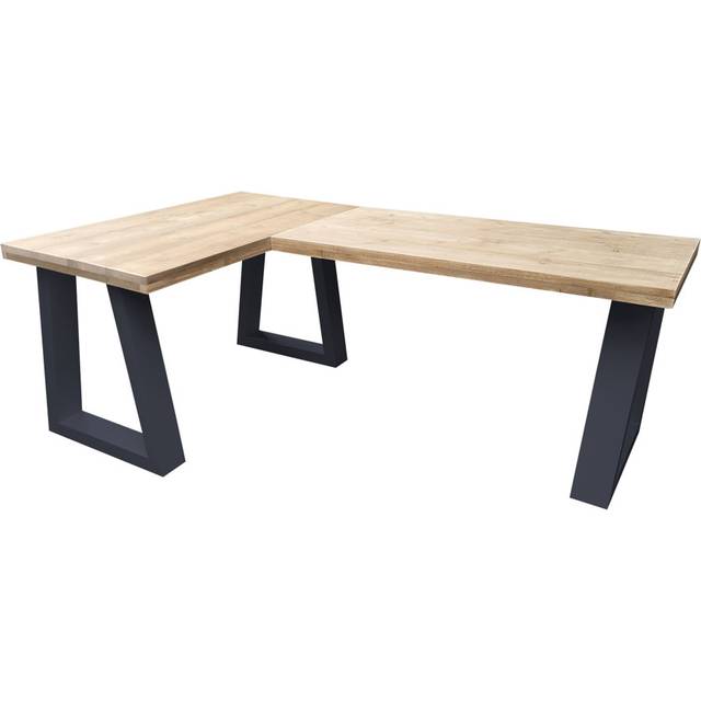 Floresville 200cm W L-Shaped Writing Desk - Anthracite (75cm H x 200cm W x 130cm D)