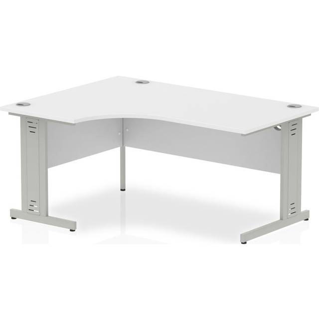 Impulse Commercial Use 120Cm W L-Shape Computer desk - White (73cm H X 160cm W X 120cm D)