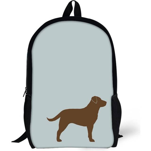Backpacks Chocolate Labrador Retriever Silhouette(s) 17inch School Bag