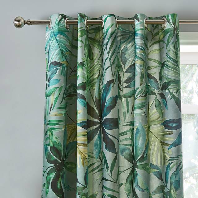 Eden Eyelet Curtains - Green