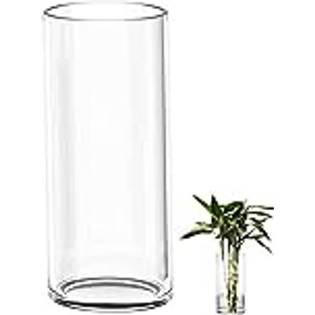 Extra Large Glass Vase for Flowers 40cm Glass Cylinder Vase Thickened Clear Vase for Living Room Modern Large Vase 40 x 12cm