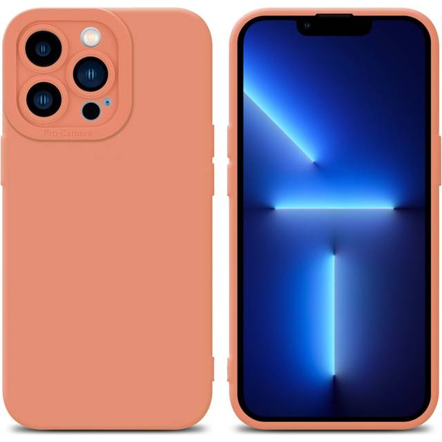 (FLUID LIGHT ORANGE) Cadorabo Case for Apple iPhone 12 PRO MAX Protective Cover made of flexible TPU Etui silicone