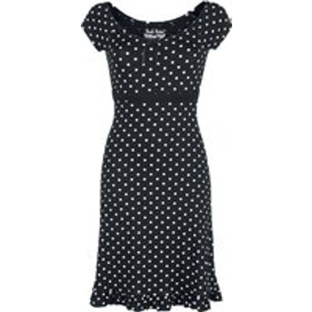 Rock Rebel by EMP Kort klänning - Rock Rebel Rockabilly Dress with Dots - S XXL - för Dam - svart