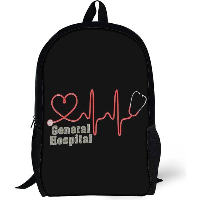 Backpacks General Hospital Heart Stethoscope 17inch School Bag