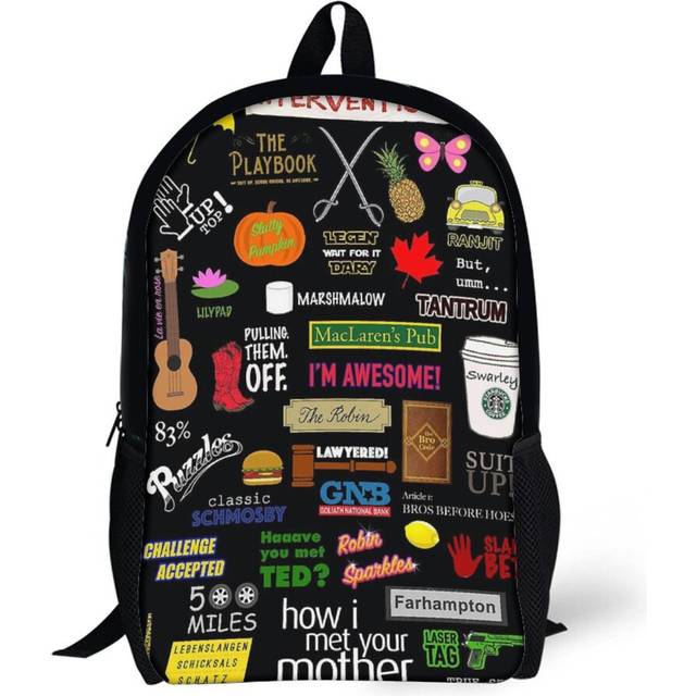 Backpacks How I Met Your Mother HIMYM TV Show Collage 17inch School Bag