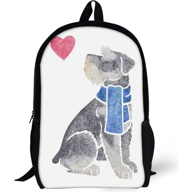 Backpacks Watercolour Miniature Schnauzer 17inch School Bag