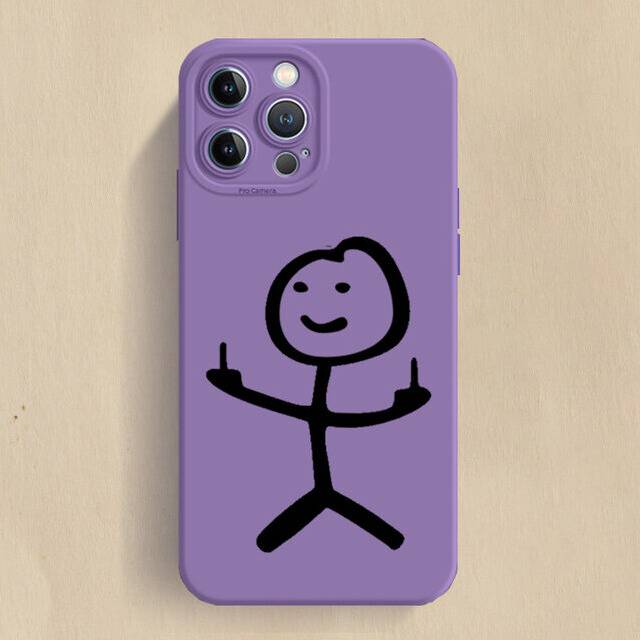 (For iPhone 12 Pro, 10) Cartoon Matchman 12 13 14 Pro Max Mini Plus iPhone Case Shockproof Matte Soft TPU Silicone Cover