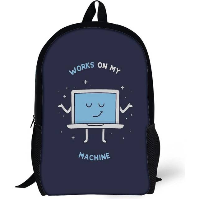 Backpacks Works on My Machine - Programming 17inch School Bag