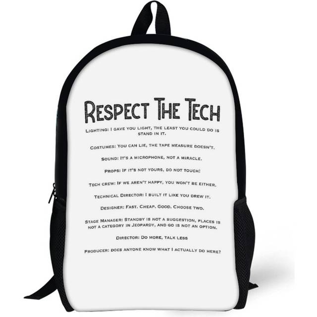 Backpacks Respect The Tech 17inch School Bag