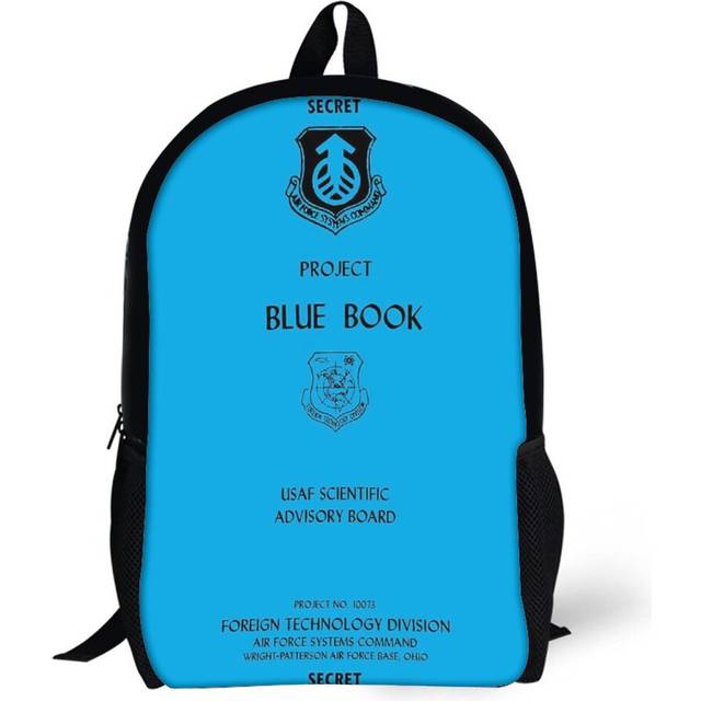 Backpacks Project Blue Book (Original 1952 Report Cover Reconstruction) 17inch School Bag