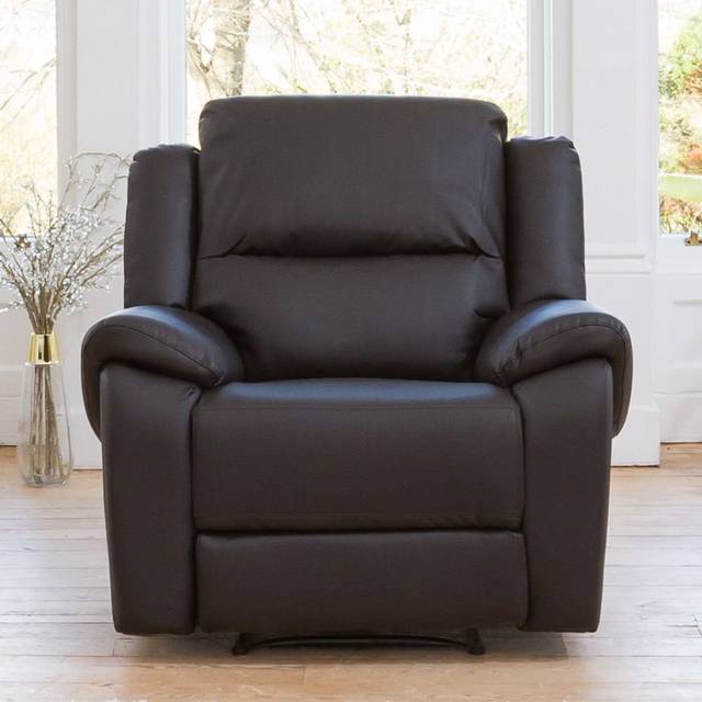 Clarks Electric Recliner Armchair - Cream - Brown (100cm H X 100cm W X 95cm D)