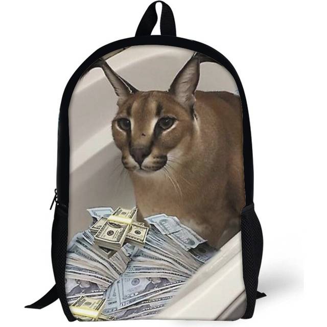 Backpacks Big Floppa Cash 17inch School Bag