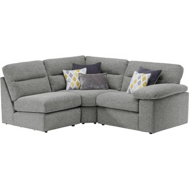 Steel Fabric Sofas - Modular 3 Seat Right Hand Corner Sofa - Morgan Sectional Sofas Range - Oak Furnitureland