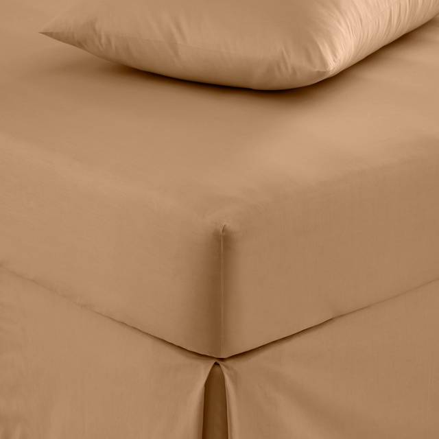 Pure Cotton Fitted Sheet - Camel