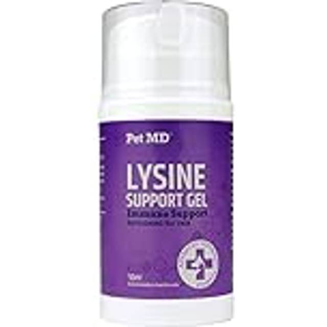 Pet MD Lysine Support Gel för katter - L-lysin för katter - Allergi och immunförsvar för katter - Katters nödvändigheter - Husdjurstillbehör katt tillskott - Laxsmak - 50 ml