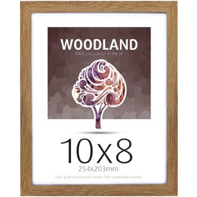 Ultimat Woodland Glass & Wood Picture Frame - Oak 10inch x 8inch - Brown