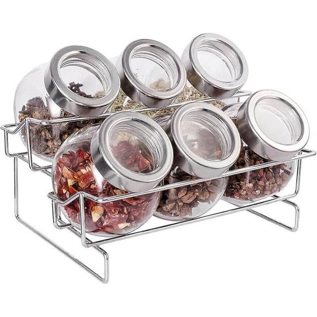Spice Rack With 6 Empty Spice Jars,spice Organizer,for Home,kitchen