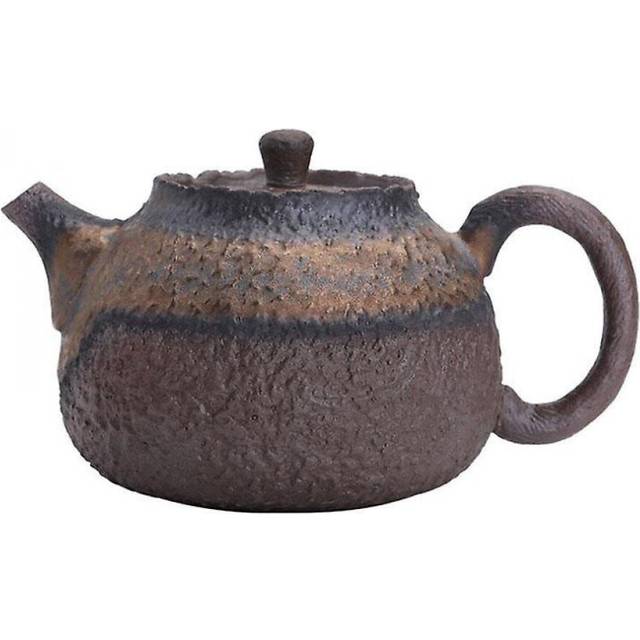 Vintage Ceramic Teapot Purple Sand Old Rock Soil Iron Glaze Tea Pot|teapots