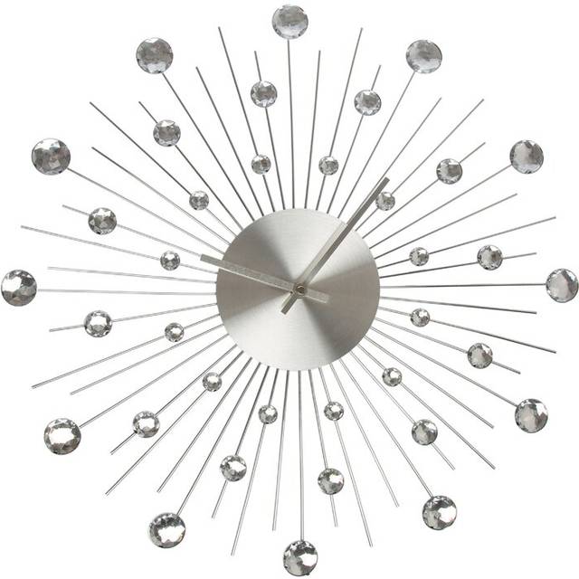 Hassel 50cm Wall Clock - Silver (50cm W X 50cm H X 5cm D)