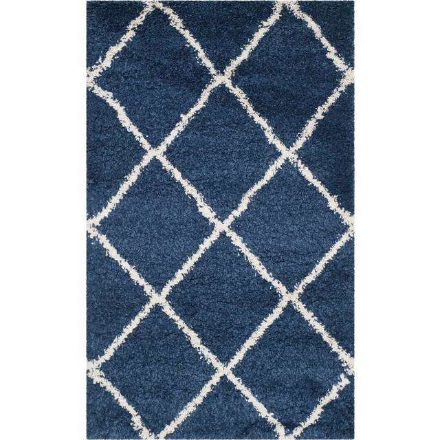 Atencio Power Loom Navy/Ivory Rug (Rectangle 90 x 150cm)