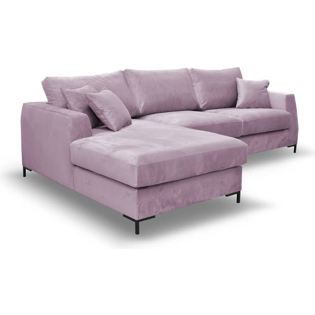 Inwood Upholstered Corner Sofa - Pink 100 % polyester (87cm H X 285cm W X 175cm D)