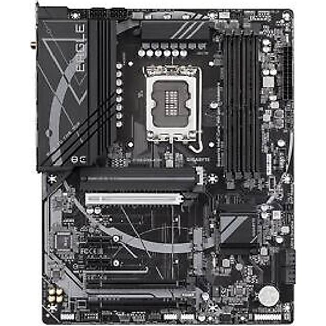 Gigabyte Z790 EAGLE AX moderkort – stöder Intel Core 14:e generationens processorer, 12+1+1fas digital VRM, upp till 7600MHz DDR5 (OC), 3xPCIe 4.0 M.2, Wi-Fi 6E, 2.5GbE LAN, USB 3.2 Gen 2