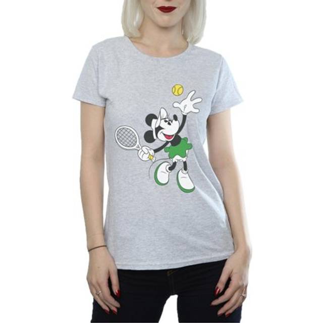 Mickey Mouse Tennis Cotton T-Shirt - Grey - L