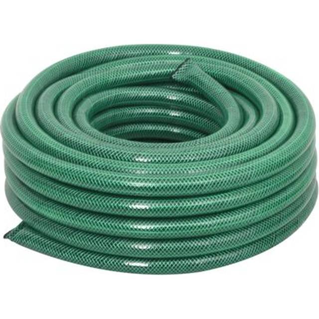 Trädgårdsslang med kopplingar grön 0,75" 30 m PVC