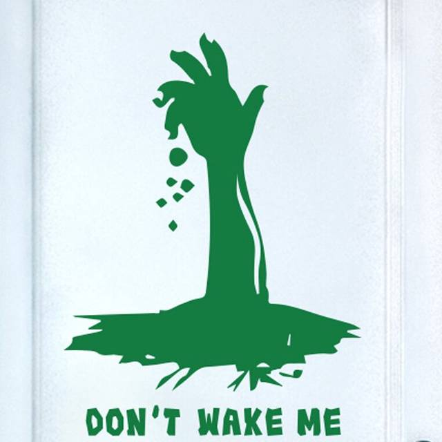 Don't Wake Me Door Room Wall Sticker - Green (54cm H X 40cm W)