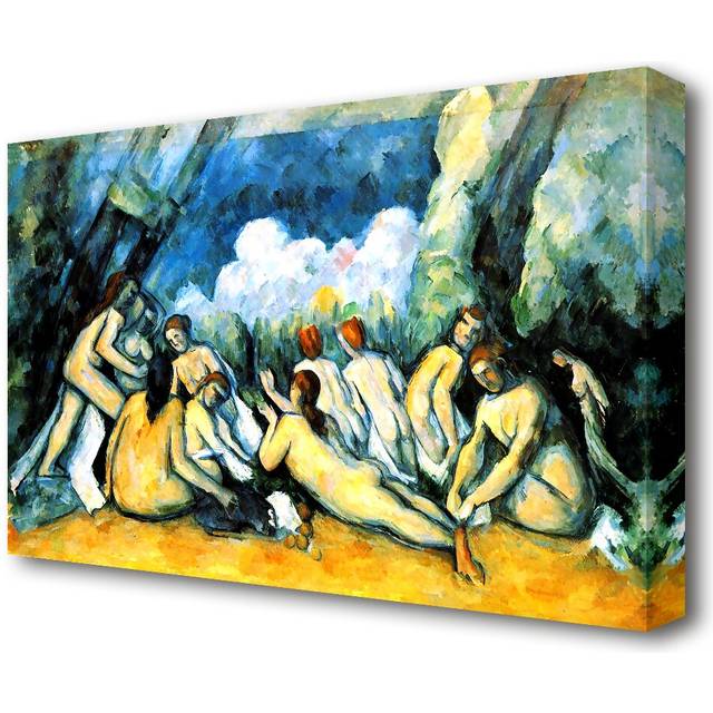 Large Bathers by Paul Cezanne - Wrapped Canvas Painting Print (35.6 cm H x 50.8 cm W)