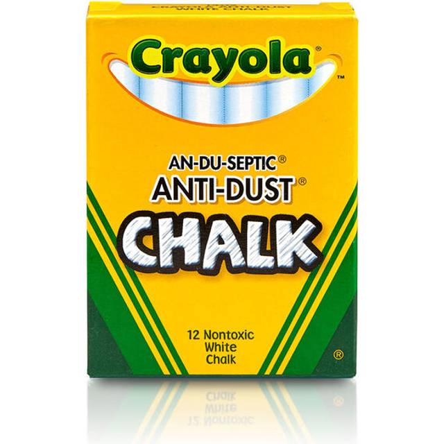 Dust free CRAYOLA Anti-Dust 12 White Chalk | Safe for All