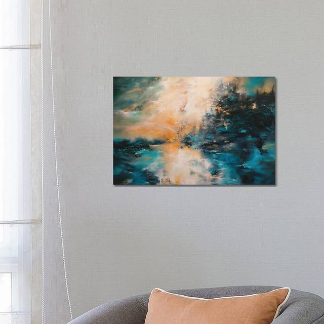 The Mountains, The Forest, And The Sea - Wrapped Canvas Painting (45.72cm H x 66.04cm W x 3.81cm D)