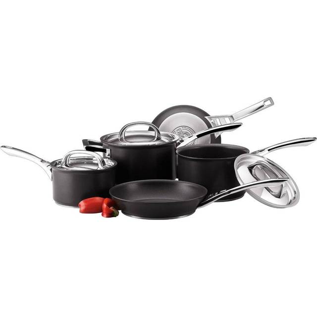 Circulon Infinite Cookware Set Black Hard Anodised Aluminium Pans - Pack of 5