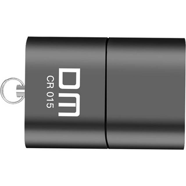 5X DM CR015 MicroSD Card Reader with TF Card Slot USB Flash Drive for Computer or for Car USB Adapter - Black
