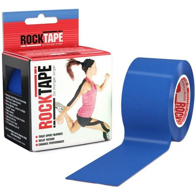 Rocktape Kinesiology Tape Athletes, Water Resistant, Reduce Pain & Injury Recovery, 5cm x 5m, Uncut, Navy Blue