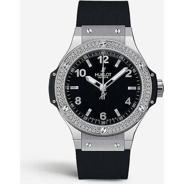 Hublot Womens Silver / Black 361.sx.1270.rx.1104 Big Bang Steel Diamonds Watch - SILVER / BLACK