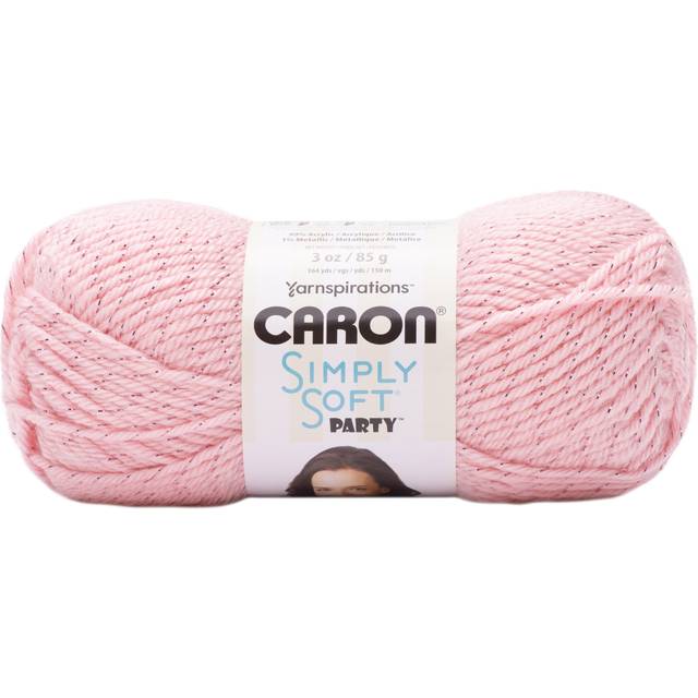 Caron Simply Soft Party Yarn-Soft Pink Sparkle -H97PAR-30