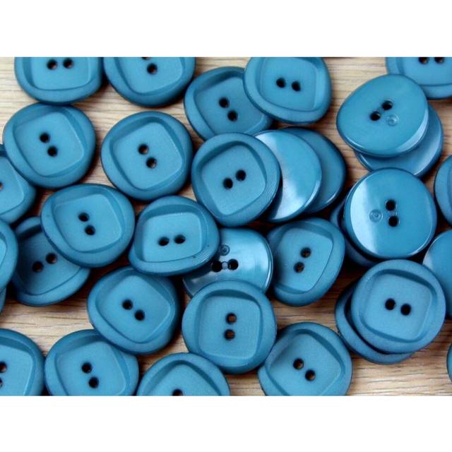 Trimits Round Plastic Buttons Dark Teal