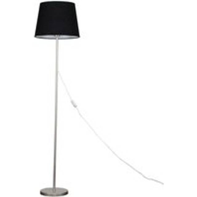 Brushed Chrome Floor Lamp - Metallic Silver - One Size