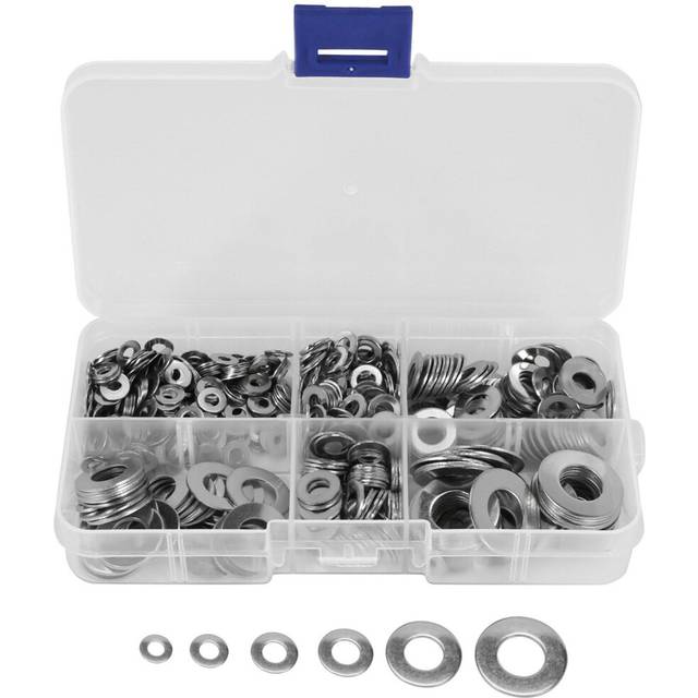 660 Pcs/Set M3 M6 M8 M10 Washer Spacers Stainless Steel Flat Washer Plain Gasket Spacers Kit Screw Bolt Fastener
