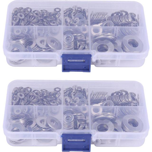 1320 Pcs/Set M3 M6 M8 M10 Washer Spacers Stainless Steel Flat Washer Plain Gasket Spacers Kit Screw Bolt Fastener