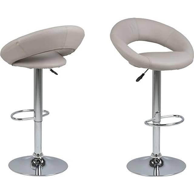 AC Design furniture barstol Thilde, B: 56 x D: 50 x H: 100 cm, PU, grå