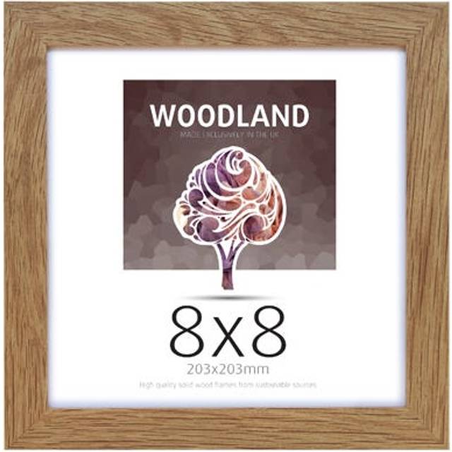 Ultimat Woodland Glass & Wood Picture Frame - Oak 8inch x 8inch - Brown