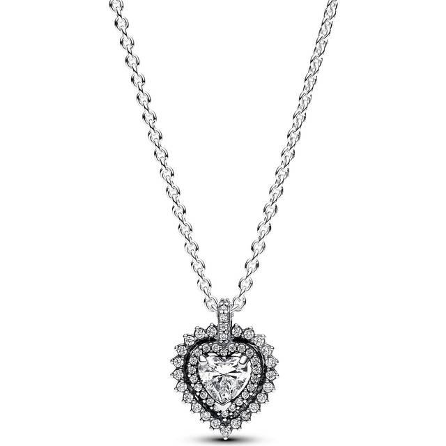 Pandora  Necklaces Sparkling Halo Heart Necklace 393099C01