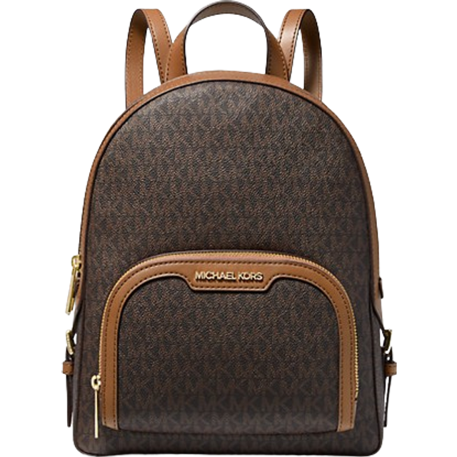 Michael kors backpack bag jaycee medium pkt mk logo vanilla brown
