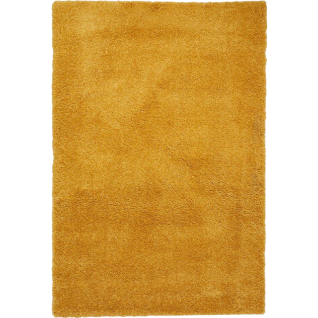 Think Rugs Sierra Yellow Rectangle 120 x 170cm Polypropylene Plain Shaggy 9000, Yellow