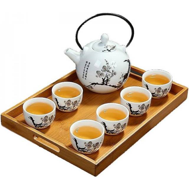 Japanese Large Capacity Ceramic Teapot Creative Blue And White Porcelain Retro Tea Pot Teapots