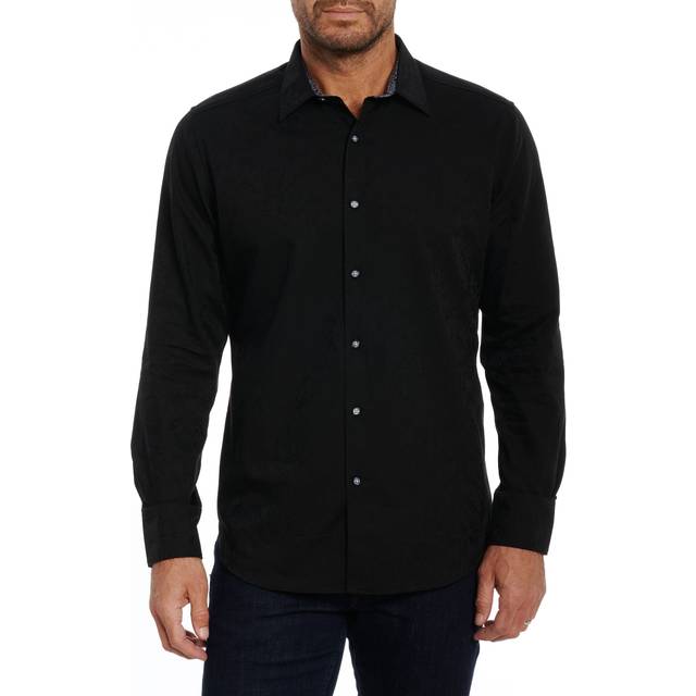 Robert Graham Robert Graham Highland Long Sleeve Button Down Shirt - BLACK (3XL)